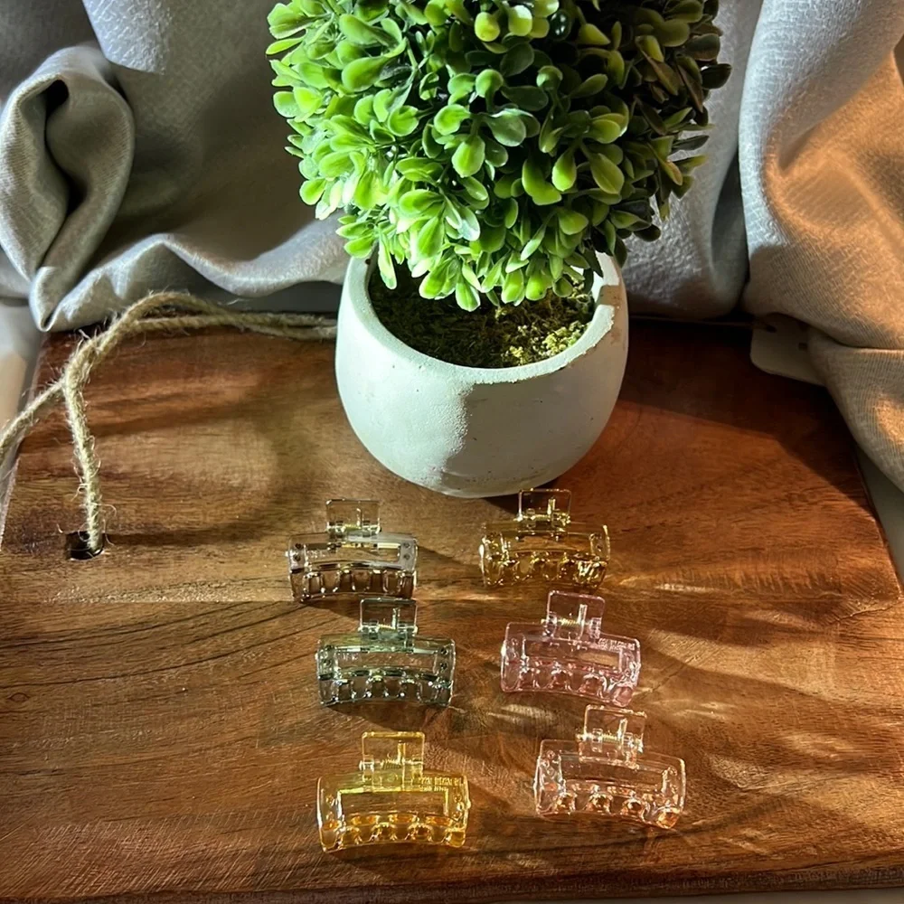 6 Piece Clear Claw Clips
